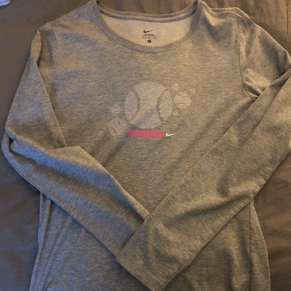 Nike, Dri-fit, long- sleeved, “Tennis” tee - Picture 2 of 4